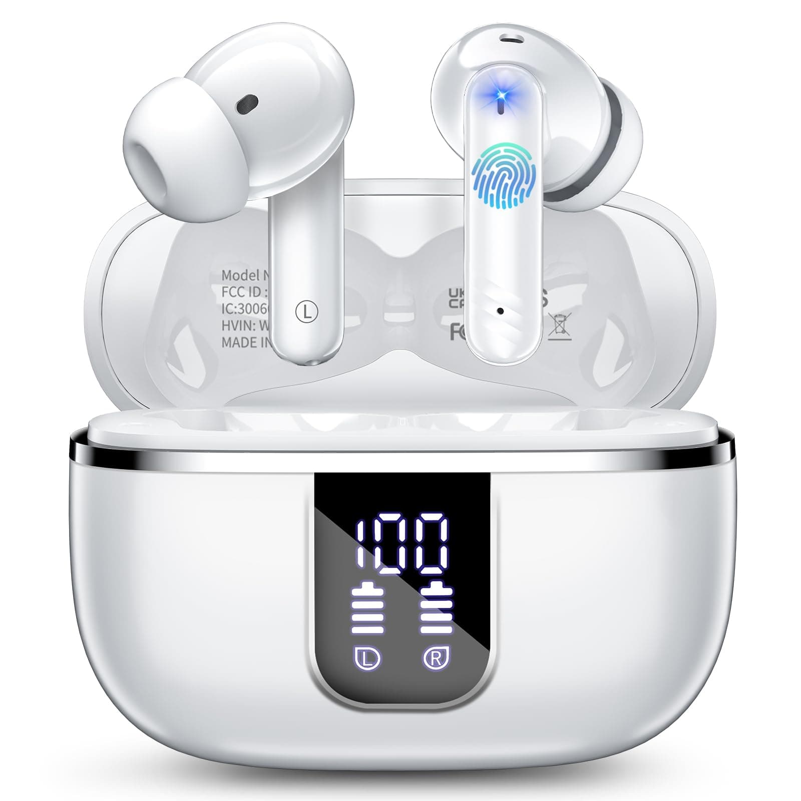 Bluetooth Kopfhörer 2025 In Ear Kopfhörer Kabellos Bluetooth 5.4 mit ENC Noise Cancelling Mic