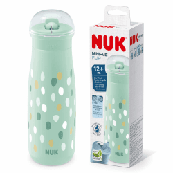 NUK Mini-Me Flip mit Strohhalm für Kleinkinder | Kinderwasserflasche 450ml 🌟