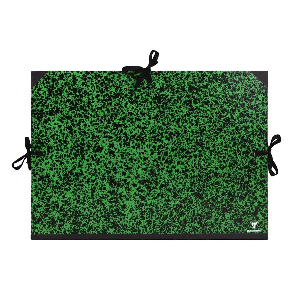 🎨 Clairefontaine 32000C Zeichenmappe Annonay - Grün marmoriert 32x45 cm