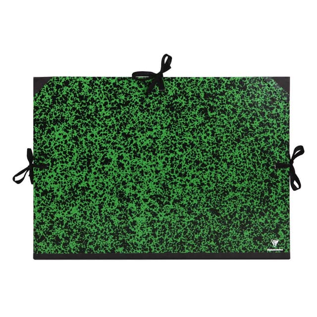 🎨 Clairefontaine 32000C Zeichenmappe Annonay - Grün marmoriert 32x45 cm