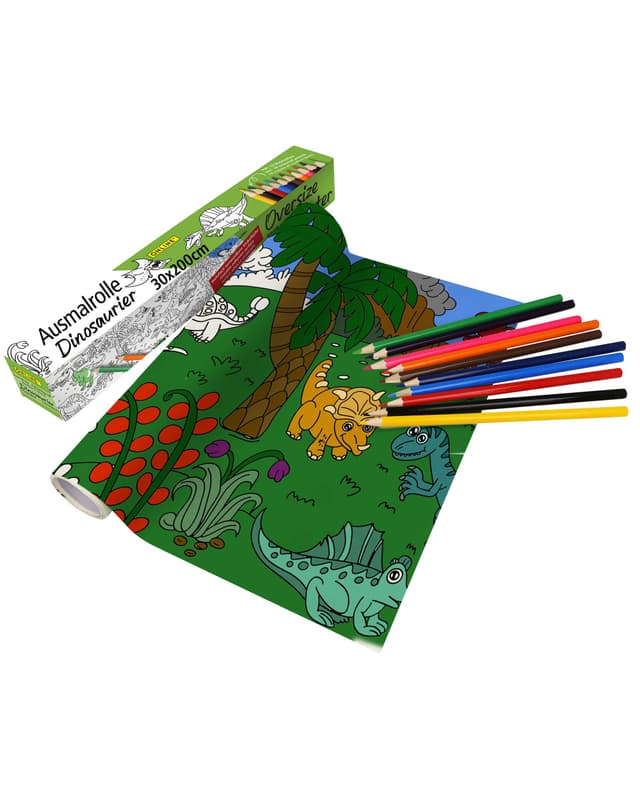 Online Buntstifte & Malrolle für Kinder zum Ausmalen 🦕