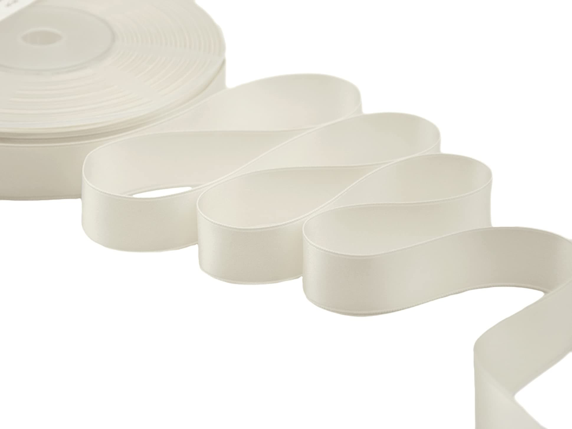 Angebot: Furlanis Doppelsatinband, Naturweiß, 25mm x 50m 🎁🎉