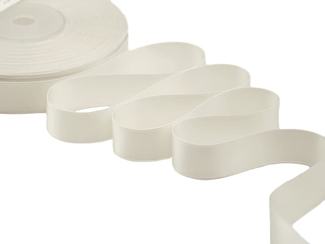 Angebot: Furlanis Doppelsatinband, Naturweiß, 25mm x 50m 🎁🎉
