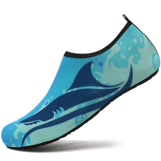 🦄🩴 IceUnicorn Badeschuhe - Damen/Herren Wasserschuhe 36/37 EU Haiblau