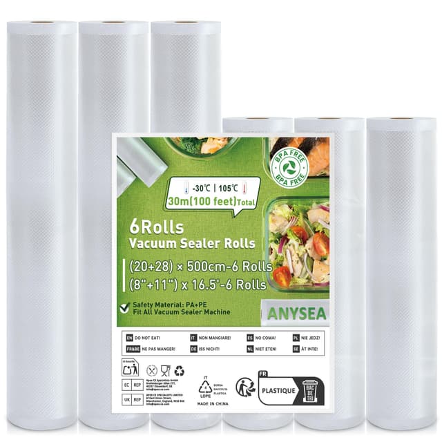 Angebot: Anysea Vakuumierbeutel 6 Rollen 20/28×500cm 🌿🍲