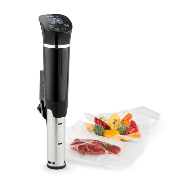 🍳 Klarstein Quickstick- Sous-Vide Garer 🥩🥦🍲 - 1300 Watt, Timerfunktion, LCD Touch-Display