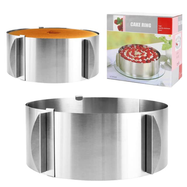 LDHHYH 2 Stück Tortenring Verstellbar 8,5cm hoch 🎂