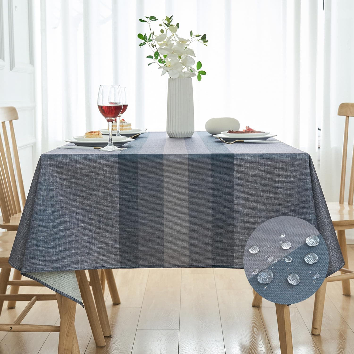 Runde Tischdecke Abwaschbar 140 cm Outdoor 🌦️