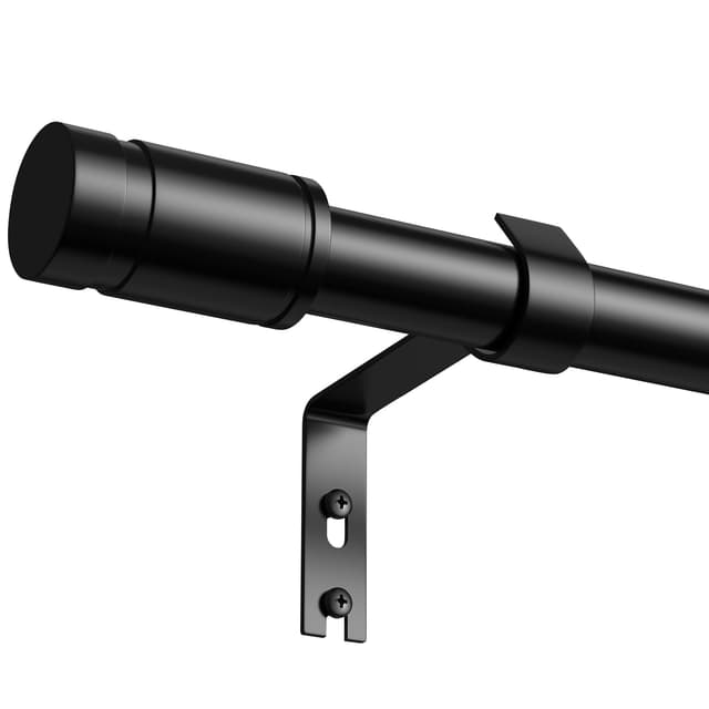 🌟 PeSenp Gardinenstange 81-311 cm Schwarz - Vorhangstange Wandmontage 16 mm Durchmesser