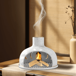Keramik-Räucherstäbchenhalter mit weißem Salbeibündel 🌿🔥