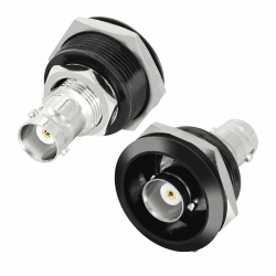 🔌📹 BNC Verbinder Adapter BNC Buchse auf Buchse Panel Mount - 2PCS (Schwarz)