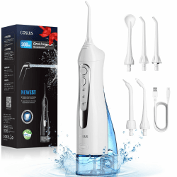 😁 COSLUS Munddusche Kabellos Trragba Elektrische: 300ML WassertankTestsieger 2025 IPX7 Wasserdicht 😁