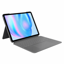 Logitech Combo Touch iPad Air 13 Zoll (M2/M3) (2024/2025) Grau 🌟 Tastatur-Case mit Hintergrundbeleuchtung