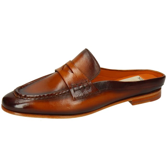 👡 Melvin & Hamilton Pantoletten Damen Scarlett 71 40 EU Schmal Braun 💰 Nur 58.5€!