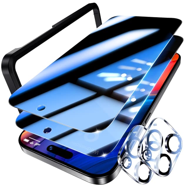 📱 UniqueMe für iPhone 16 Pro Max Panzerglas Sichtschutz