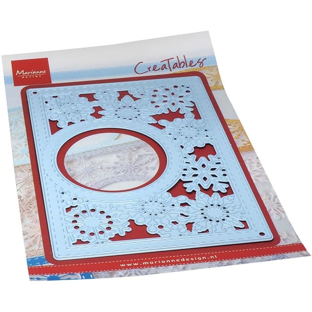 🎨 Marianne Design LR0816 Creatables Präge-und Stanzschablone, Rechteckige Schneeflocken, hellblau, One Size - Angebot!
