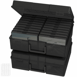 📸 Lifewit 2 Stk. Fotoaufbewahrungsbox 10,1 x 15,2 cm mit Deckel, 18 innere Fotohalter, Schwarz Fotoboxen Foto-Organizer