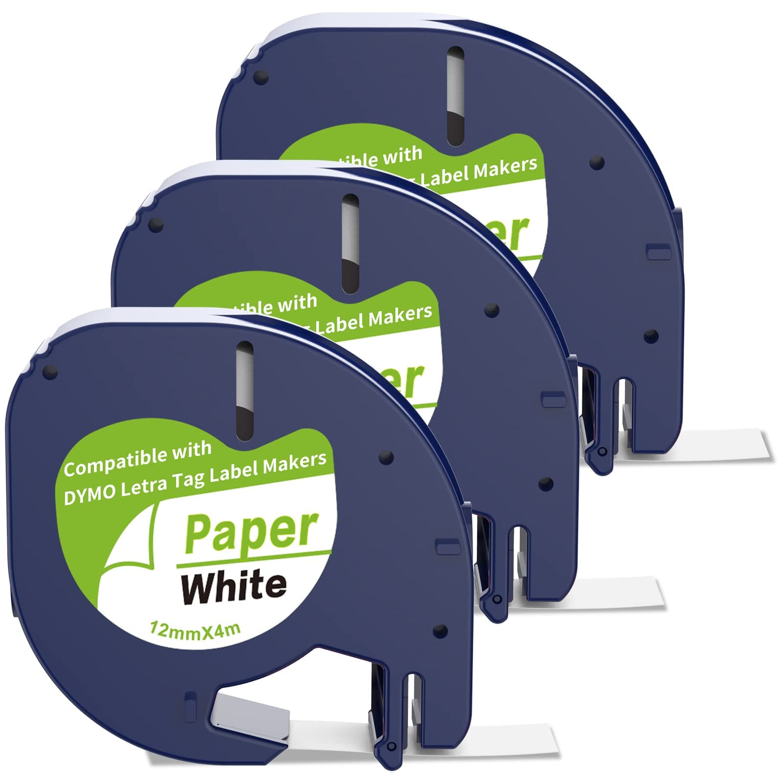 Angebot: 3 x Etikettenband kompatibel mit DYMO LetraTag 12 mm x 4 m 🏷️🖨️