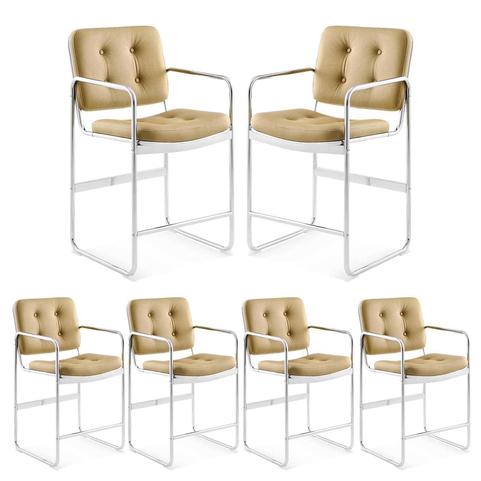 COLAMY Modernes Essstuhl-Set 6er 🪑💚