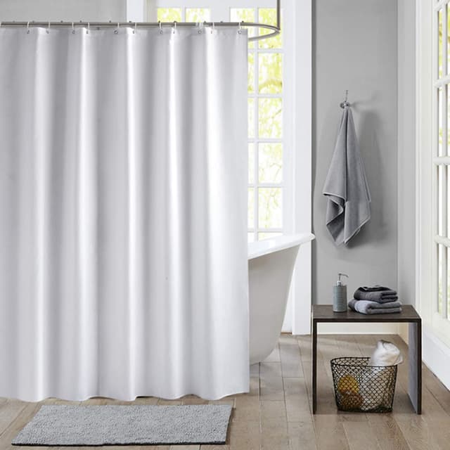 🚿🛁 meioro Duschvorhang Weiß Peva Wasserdicht und Mildewproof H180 x B180 cm (1er Pack) Weiß
