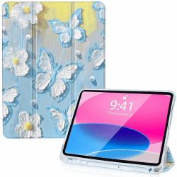 Vozehui Hülle für 2024 iPad Air 11 Zoll M2, Blauer Schmetterling ❤️🦋