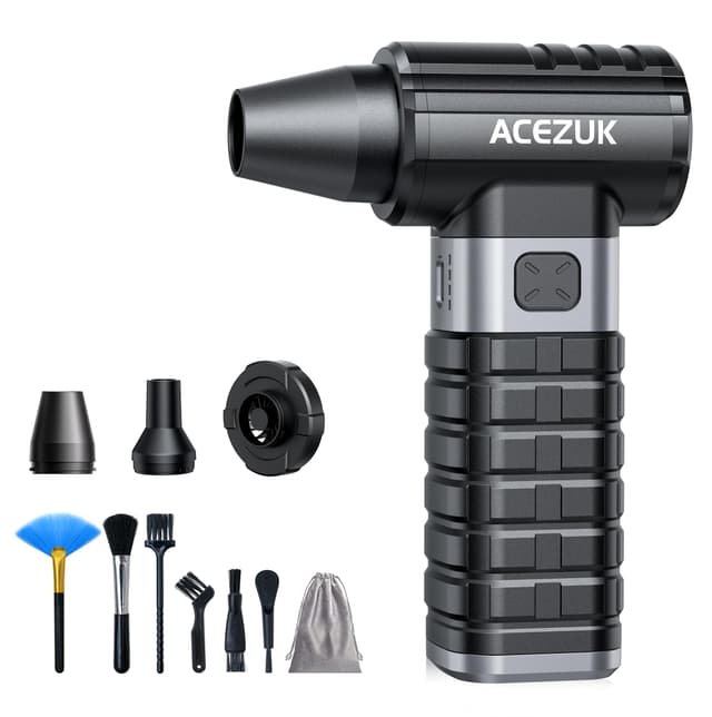 🔥 Deal des Tages! ACEZUK Elektrische Staubgebläse Druckluftspray 200000 U/min für PC Reinigungsset