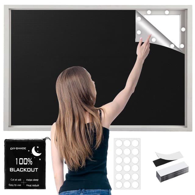 Verdunklungsrollo ohne Bohren 420D Oxford, 300 x 145 cm Fenster Verdunkelung 🌙