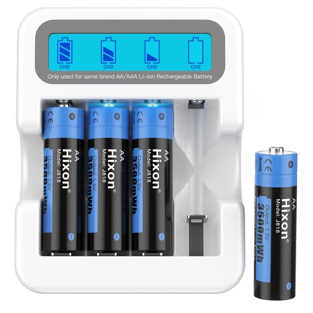 Hixon Wiederaufladbare 1,5V AA Lithium Akku Deal 🌟
