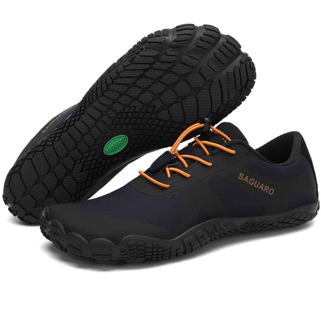 SAGUARO Unisex Barfußschuhe Damen Herren 🏞️ Minimalistische Fitnessschuhe 🏃‍♂️ Gr.36-48 38 EU Schwarzblau