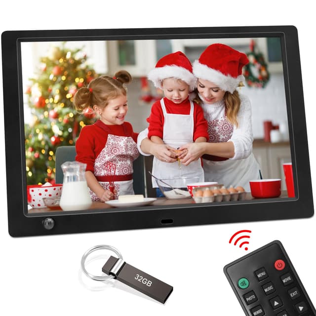 📸 Digitaler Bilderrahmen 10.1 Zoll mit Bewegungssensor - 1920x1080P IPS-Display 🖼️