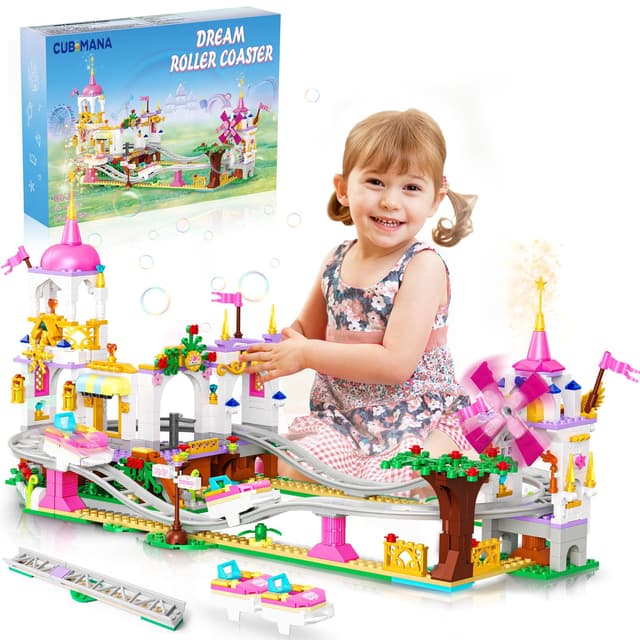 CUBIMANA Freund Achterbahn Baukasten - 719 Stück Mädchen City Vergnügungspark 🎢🏰