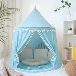 LIONHERZ® DAS ORIGINAL Spielzelt für Kinder aus Baumwolle&Hanf | Prinzenschloss mit Fiberglasstangen