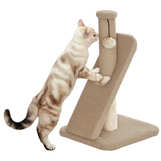 🐱 PawHut Kratzbaum 54cm Hoch mit Spielball | Sisal-Katzenkratzbaum für kleine Katzen 🐾