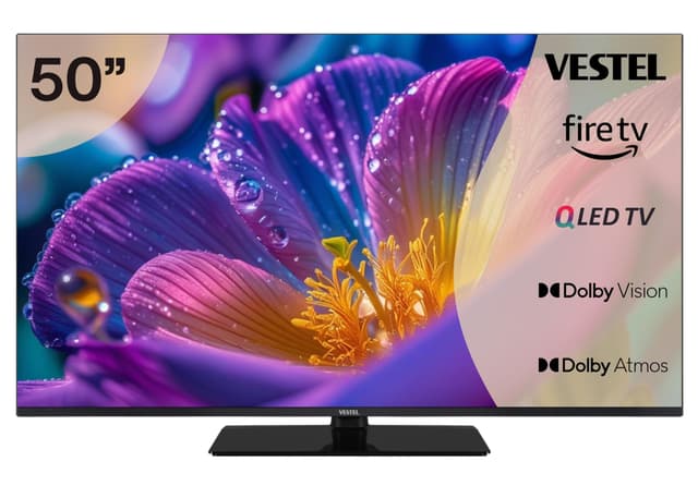 📺 Vestel QLED Fernseher 50 Zoll Fire TV 4K UHD Fernseher - 50QF9940 Schwarz