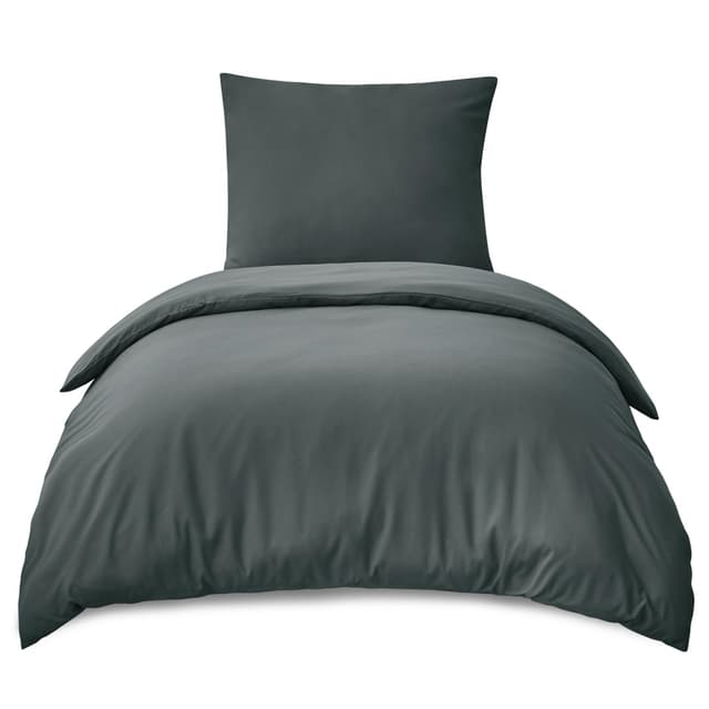RUIKASI Bettwäsche 155x220 2teilig Grau - Anthrazit Mikrofaser Bettwäsche-Sets 🛏️