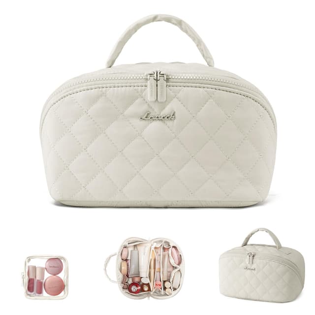 LOVEVOOK Kosmetiktasche Damen Make-up Tasche Groß Schminktasche Organizer mit 180°-Flachdesign 🌟
