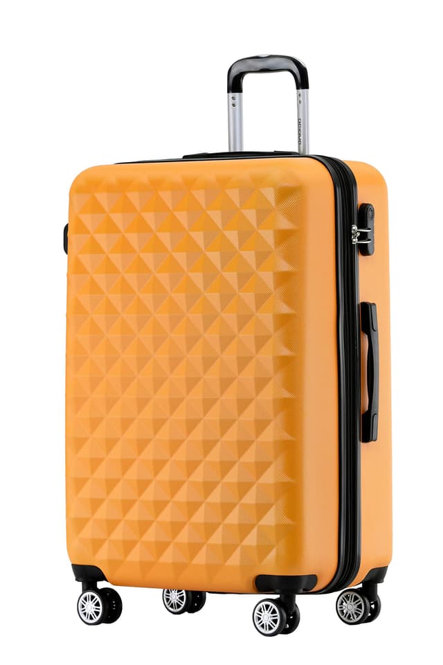 BEIBYE Zwillingsrollen 2066 Hartschale Trolley Koffer Reisekoffer XL - Orangen XL 🧳🍊