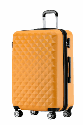 BEIBYE Zwillingsrollen 2066 Hartschale Trolley Koffer Reisekoffer XL - Orangen XL 🧳🍊