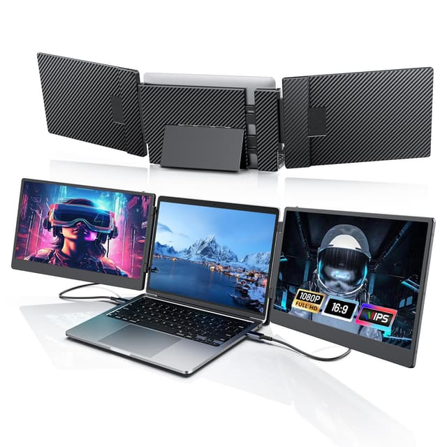 Tragbarer Monitor für Laptop, 14’’ Triple Laptop Screen Extender 🚀