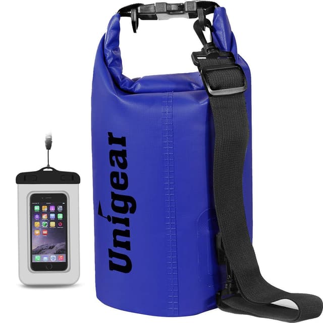 Unigear Dry Bag 2L/5L/10L/20L/30L/40L Blau 🌊 Wasserdichter Beutel Rucksack 🏞️ Wasserdichte Taschen Seesack Packsack für Boot, Kajak, Angeln 🎣 Camping und Strand