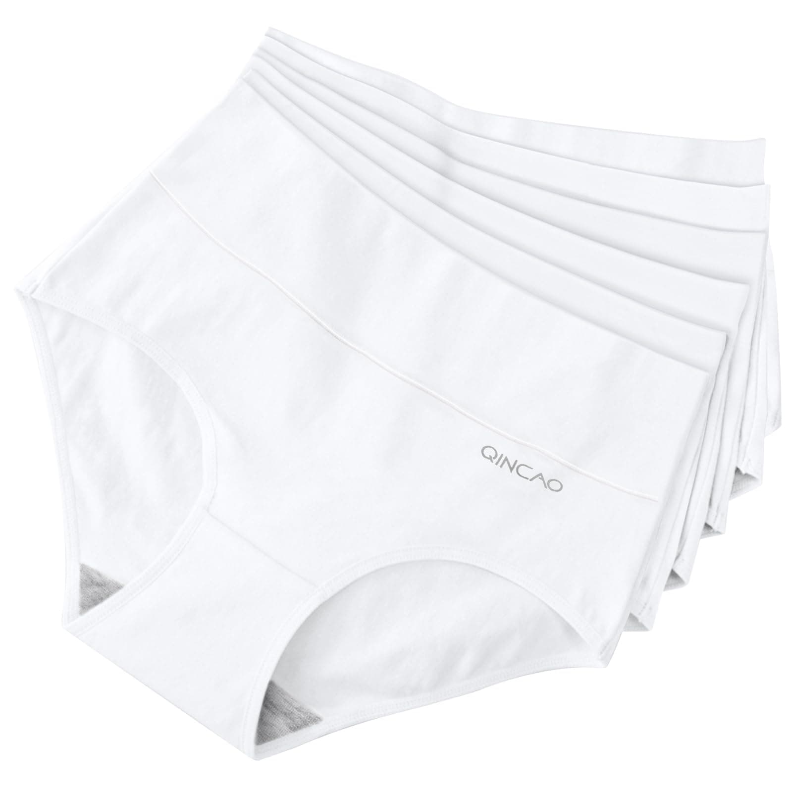 QINCAO Unterhosen Damen - 6er Pack Hohe Taille Slips Baumwolle Unterwäsche 😍