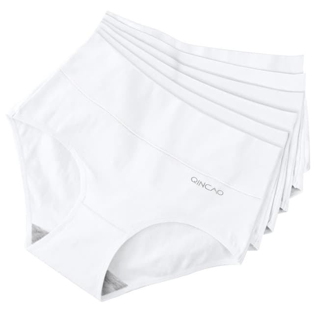 QINCAO Unterhosen Damen - 6er Pack Hohe Taille Slips Baumwolle Unterwäsche 😍