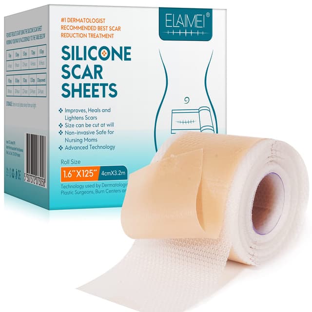 Silikonpflaster für Narben(320cmx4cm Rolle) 🩹 Silicone Scar Tape 🩹 Silikon Narbenpflaster Wiederverwendbar