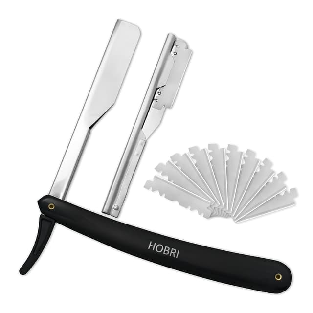 🪒 5RIDGE Traditionelles Rasiermesser - Professionelles Friseurzubehör für die Rasur und Bartpflege von Männern!