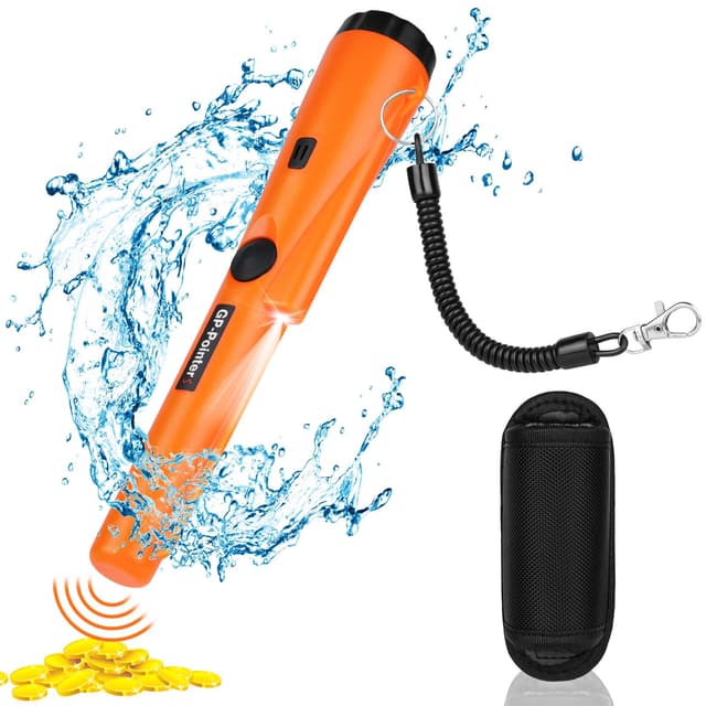 🔍 Flintronic Metalldetektor Klein - Tragbar Metallsuchgerät IP66 Wasserdichter - Pinpointer Metalldetektor mit Holster