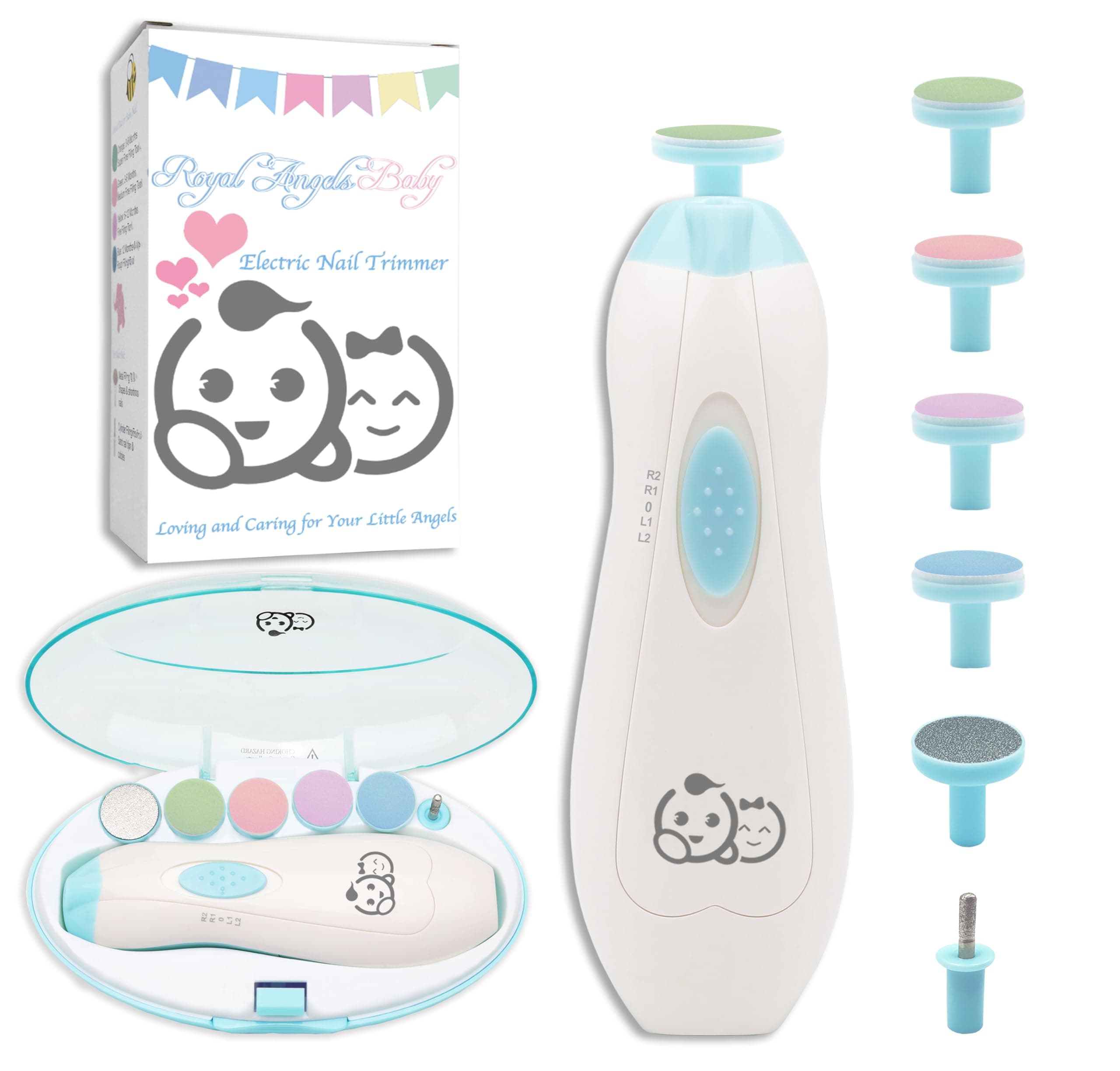 Royal Angels Baby Elektrische Nagelfeile - 6-in-1 Nagelschneider-Set 👶💅
