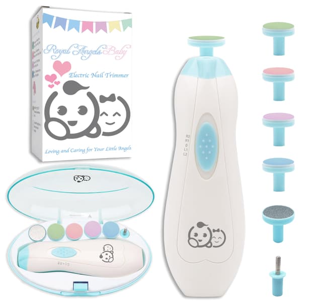 Royal Angels Baby Elektrische Nagelfeile - 6-in-1 Nagelschneider-Set 👶💅