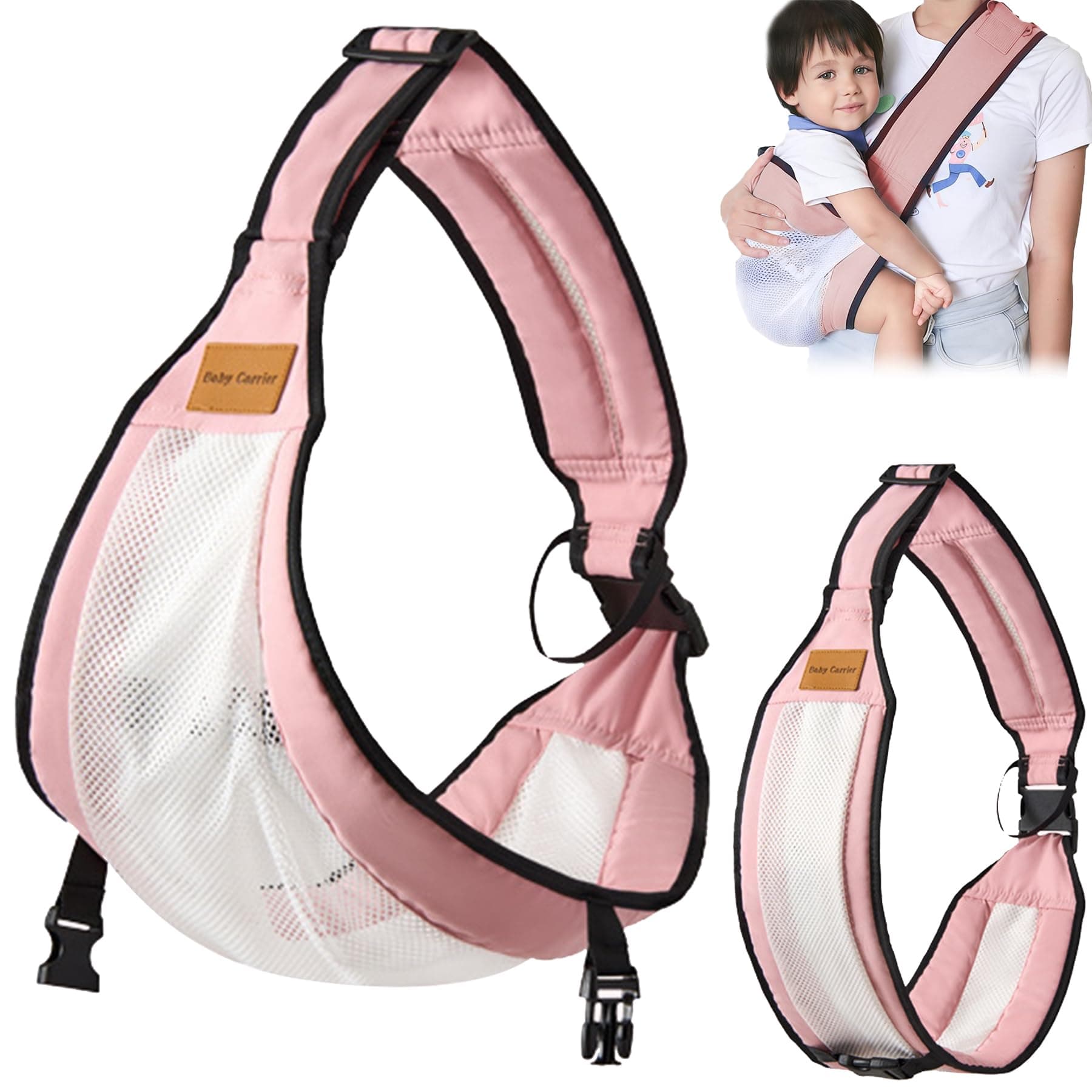 👶🏼🌸 Multifunktionale Babytrage für Babys von 0 bis 36 Monaten - Grid-Rosa