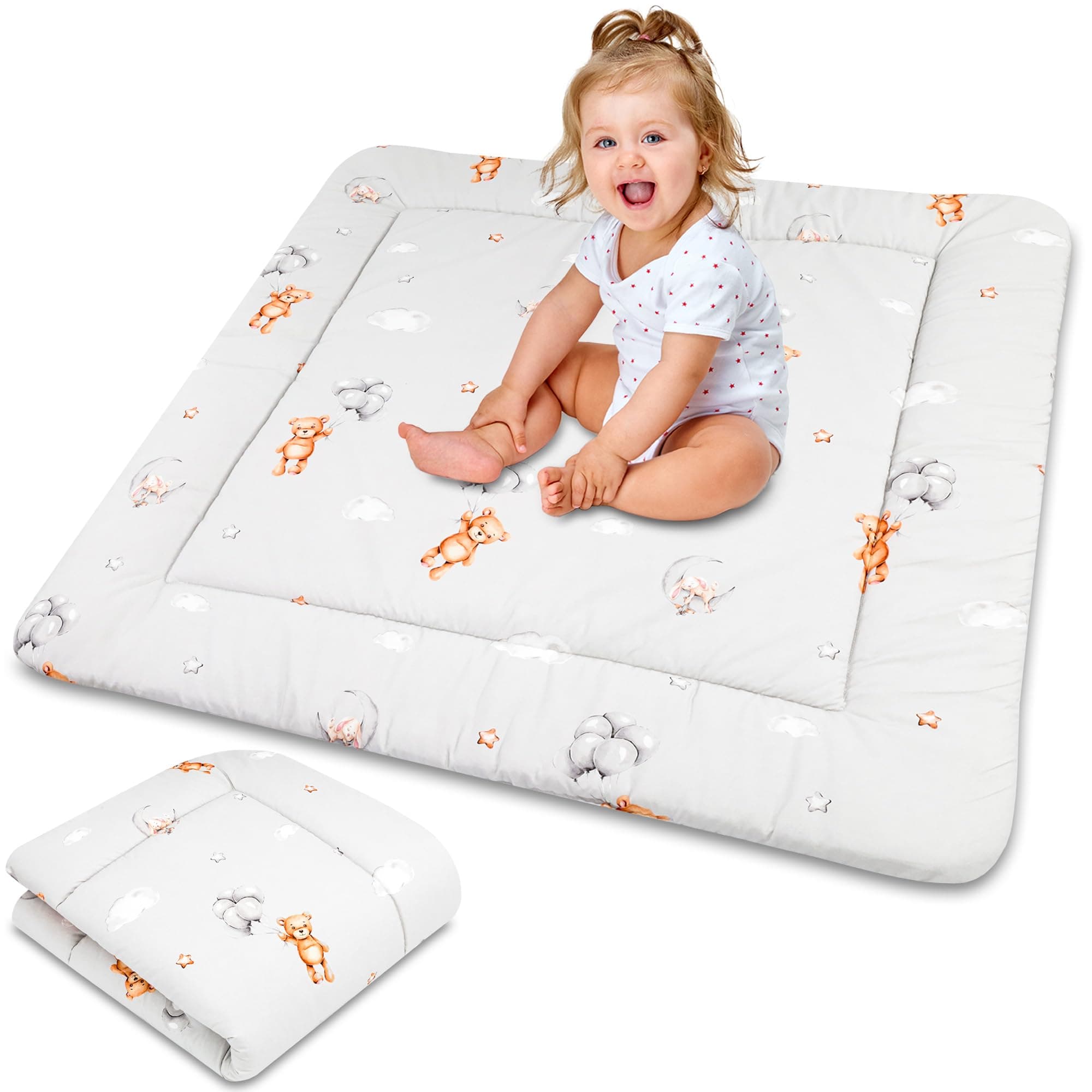 Krabbeldecke Krabbelmatte für Baby 🎨 Spielmatte Spieldecke Bodenmatte für Kinder und Babys 🌿