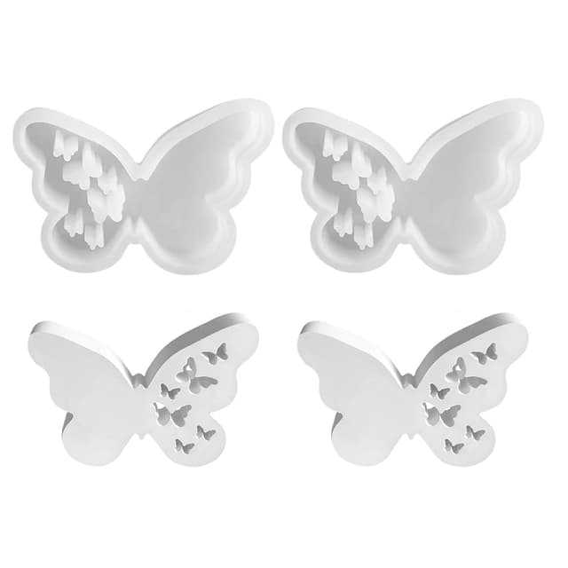 🦋 Silikonform Schmetterling - 2 Stück Gipsform zum Gießen 🦋